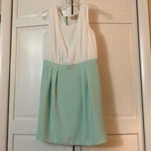 Loft spring dress light green and white